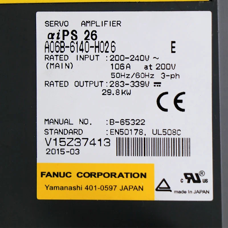CNC 시스템Fanuc 서보 드라이브 모듈 A06B-6140-H026 신