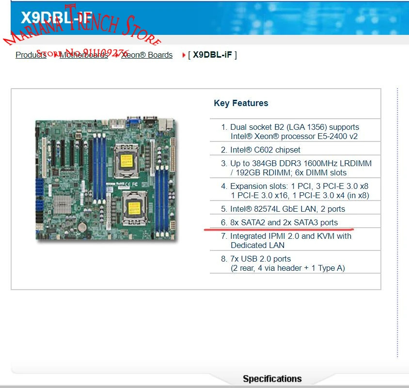 Supermicro 마더보드X9DBL-iF LGA1356 Xeon 프로세서 E5-2400 v2 DDR3 통합 IPMI 2.0 KVM 전LAN