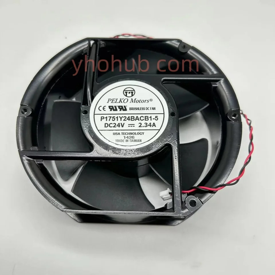 PELKO P1751Z24BALB1W-5 2핀 서버 냉각팬 DC 24V 2.34A 172x152x52mm