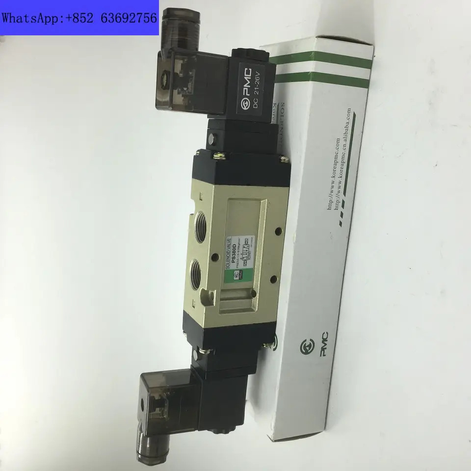 PMC 단일 제어 솔레노이드 밸브 PS380S PS140S PS140D/H 2위치 5방향 AC220V DC24V