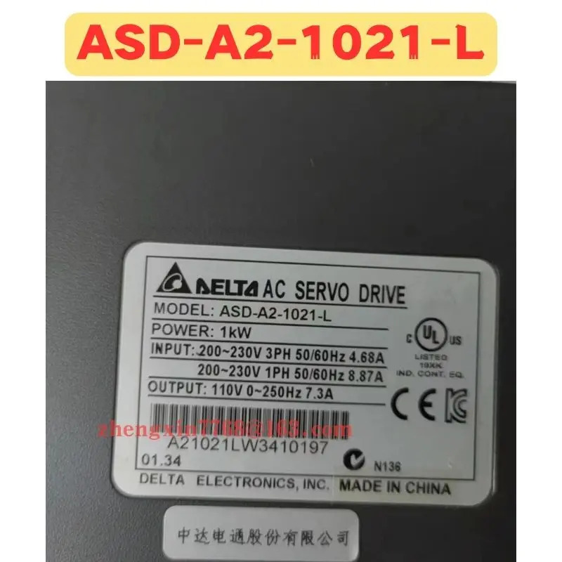 리퍼 서보 드라이브 ASD-A2-1021-L ASD A2 1021 L 정상 기능 완료
