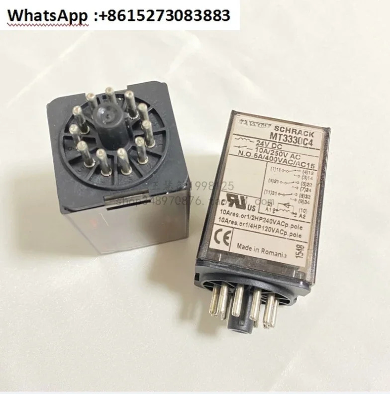 MT3330C4 TE 잠금 해제 전원 릴레이 10A 24VDC 11 핀 3PDT