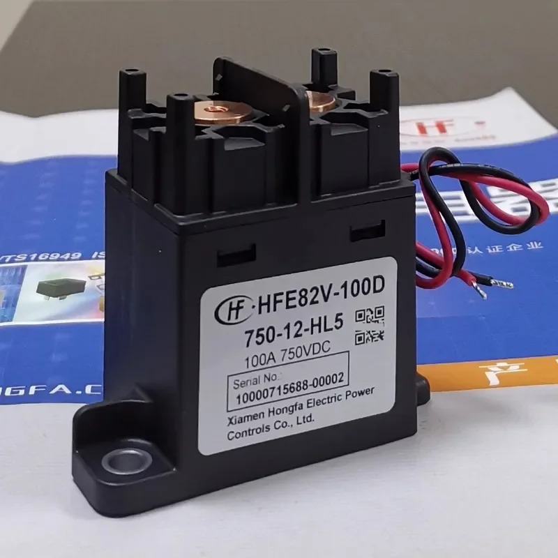 Hongfa 고전압 DC 릴레이 접촉기 HFE82V-100D 750-12 24-HL5 100A750VDC