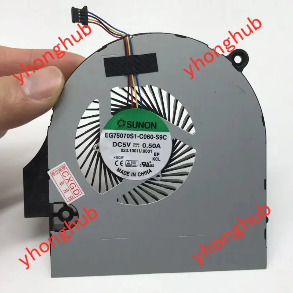 SUNON EG75070S1-C060-S9C DC 5V 0.50A 4-와이어 서버 냉각팬