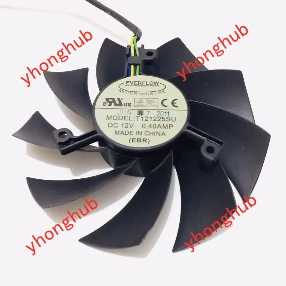 Everflow 프레임리스 서버 냉각팬 T121225SU DC 12V 0.40A 111x111x24mm