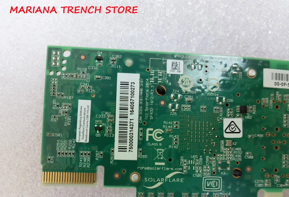 Solarfare듀얼 포트 10G 네트워크 카드 SFP10G 파이버 SFC9120 S7120