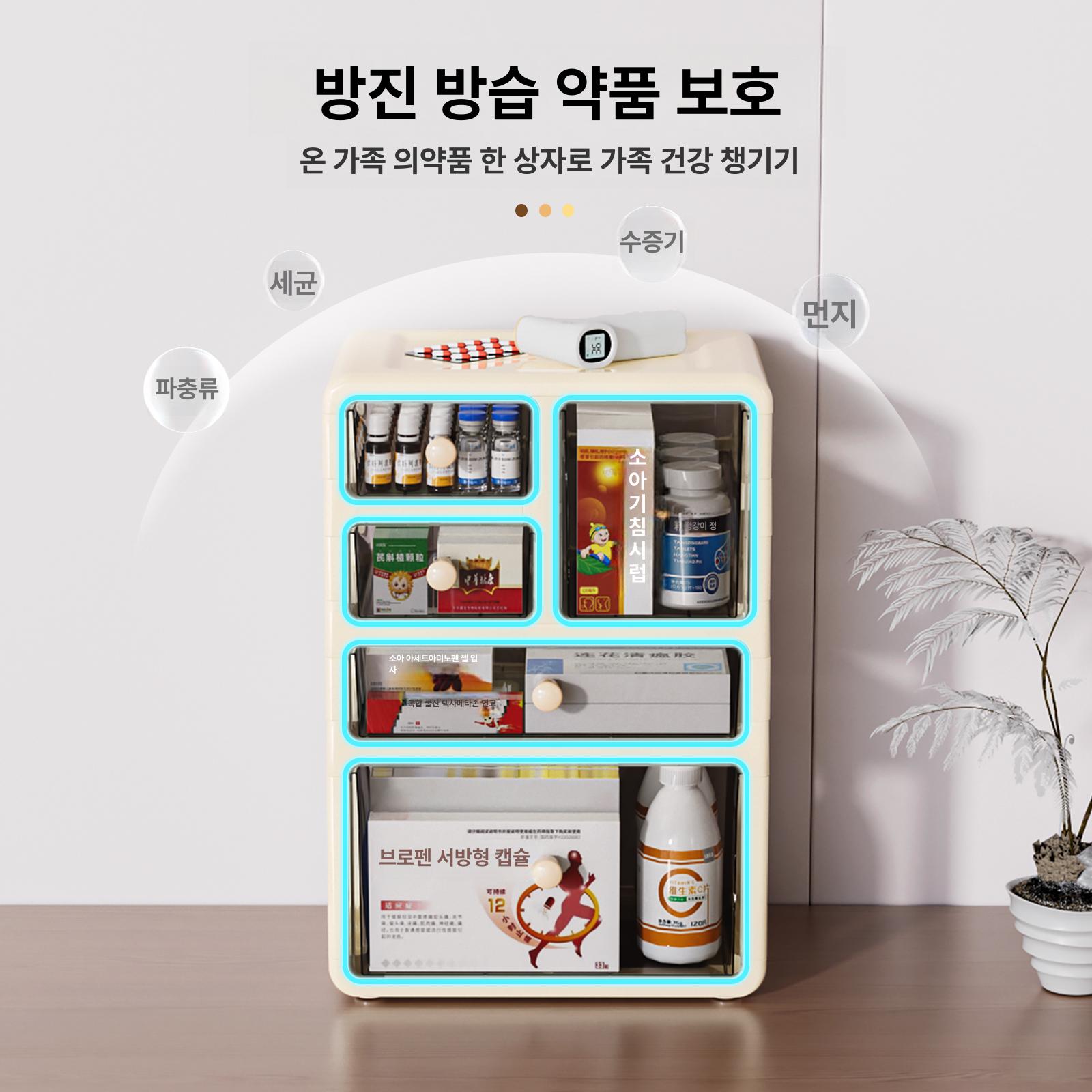 보관함 알약통 구급상자 케이스 약정리함 구급함 수납함 약통정리함 구급용품 - 상세 이미지 4
