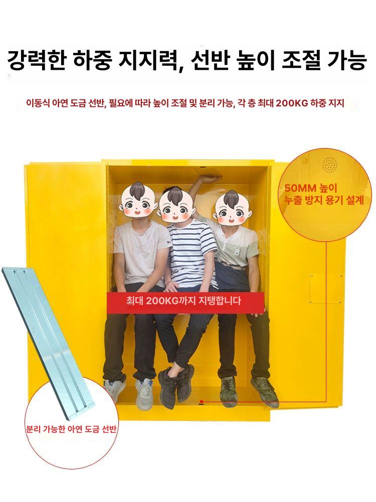 방폭 캐비닛 인화성 산업용 위험물 저장소 화재 저장함 안전함 유해 보관장 가연성 - 상세 이미지 2