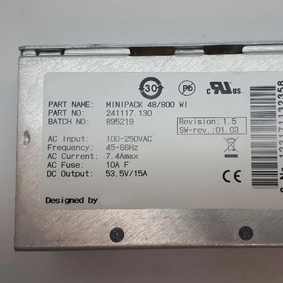 Eltek DC 출력 53.5V 15A 통신 전원 공급 모듈 241117.130 미니팩 48/800 WI용