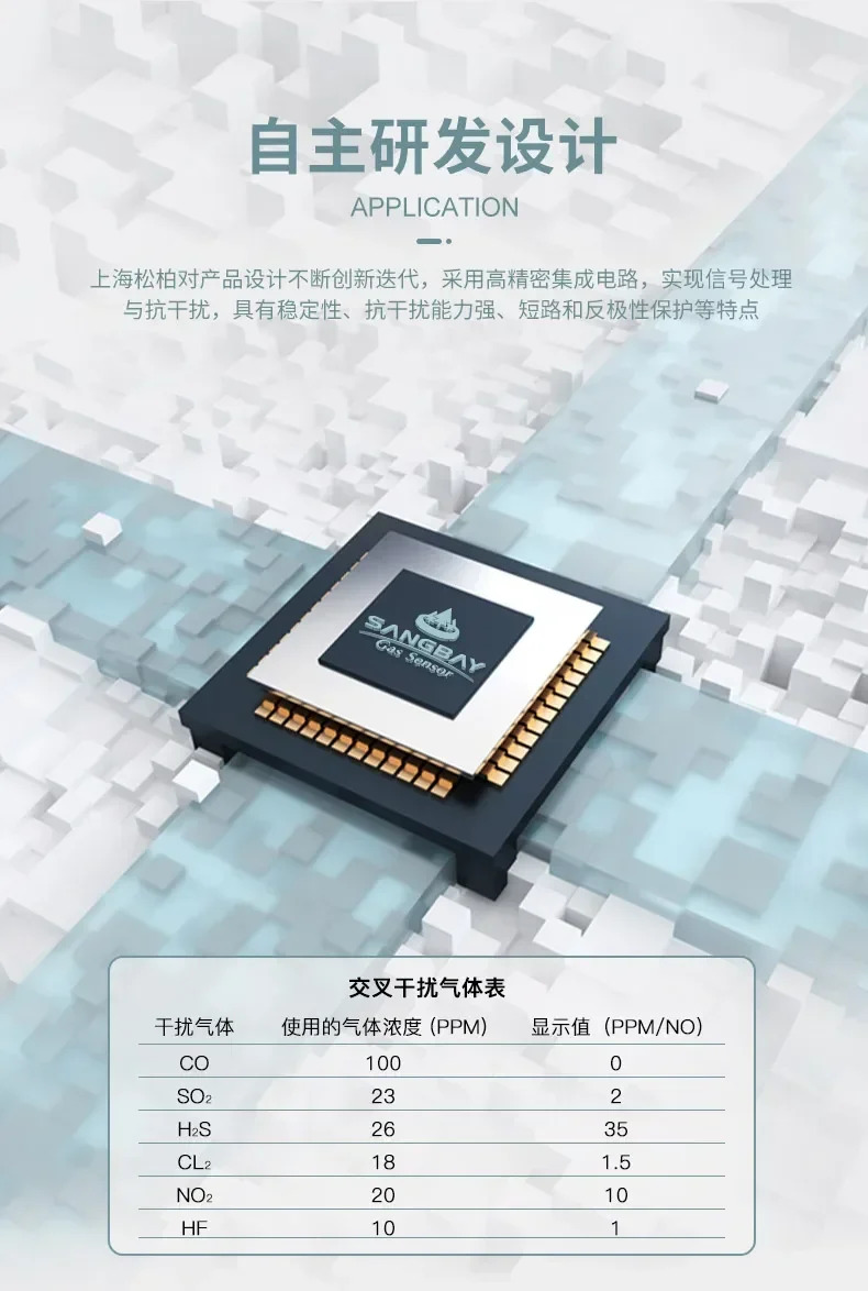 산화질소 센서 NO 검출 전기 화학 농도 a-l-a-r-m 산업 현장 감지