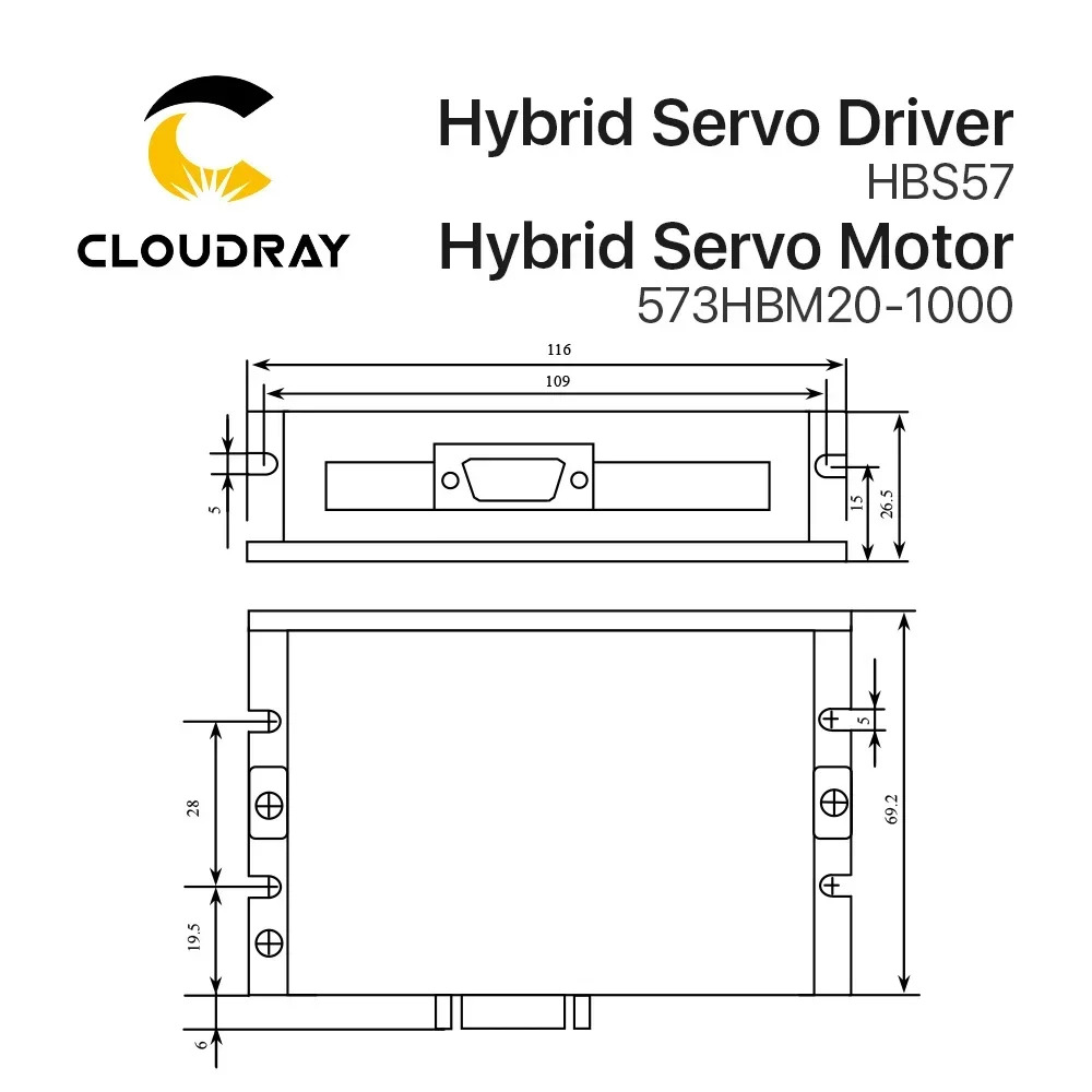 Cloudray DM36 Leadshine 하이브리드 서보모터드라이버 포함