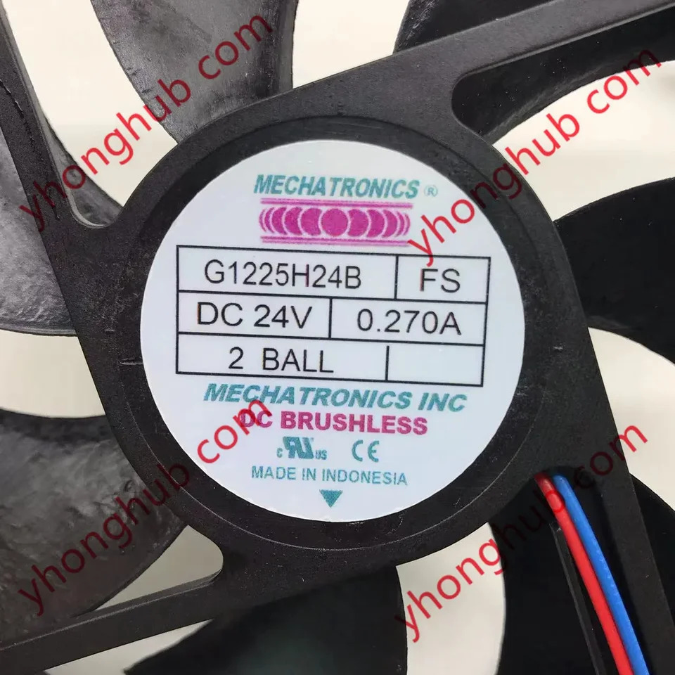 MECHATRONICS 2 와이어 서버 냉각팬 G1225H24B DC 24V 0.270A 120x120x25mm