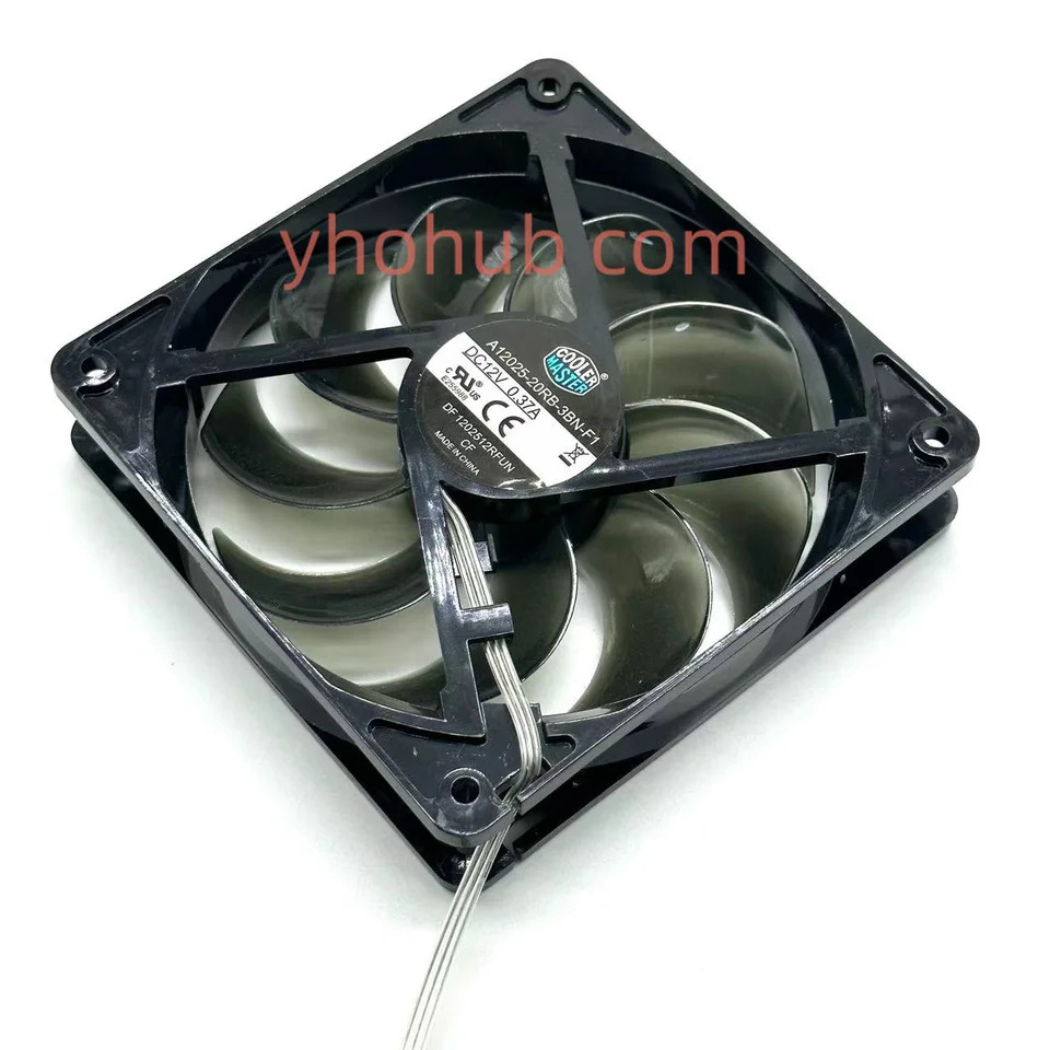 쿨러 마스터 A12025-20RB-3BN-F1 3 선 서버 냉각팬 DC 12V 0.37A 120X120X25mm