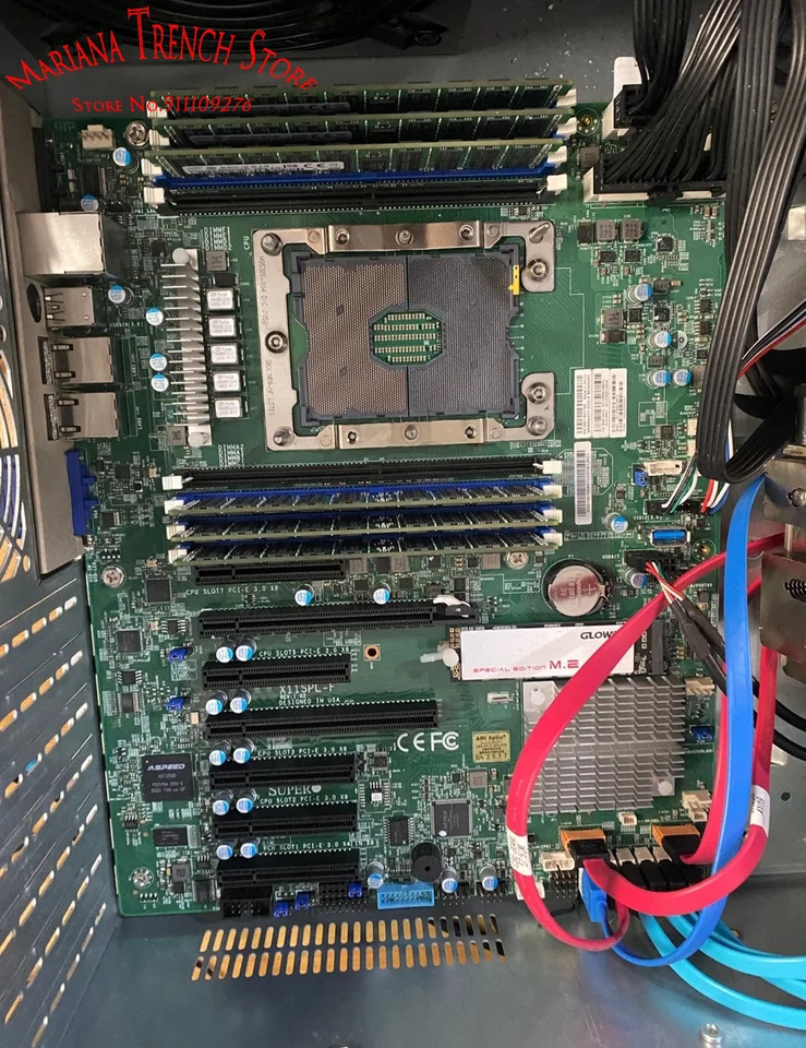 Supermicro 단일 소켓 LGA-3647 P 마더보드X11SPL-F Xeon 확장 프로세서 DDR4 GbE LAN 포트 SATA3 6Gbps