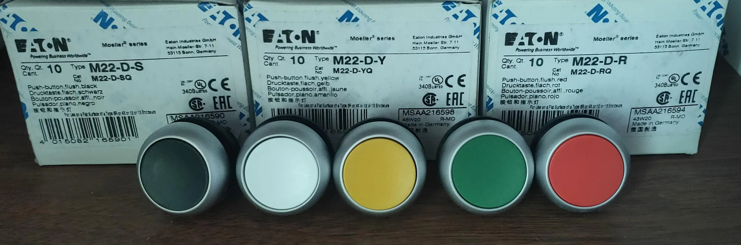 10pcs Eaton M22-D-S M22-D-M22-D-R M22-D-G 버튼 열기