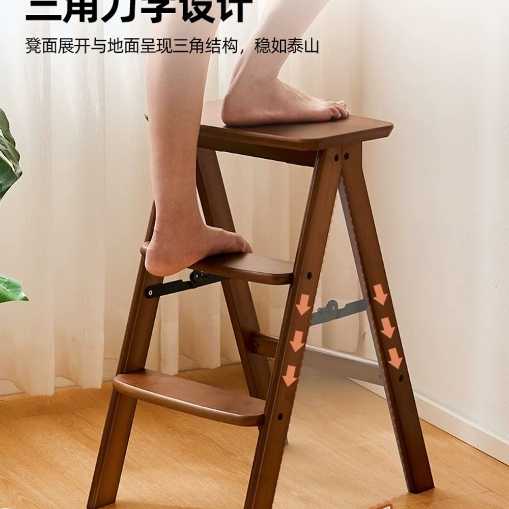 가정용 접이식 사다리 스텝스툴 3단 다목적 세차 경량 계단 의자 작업용 A. 눈물 색상 - 상세 이미지 2