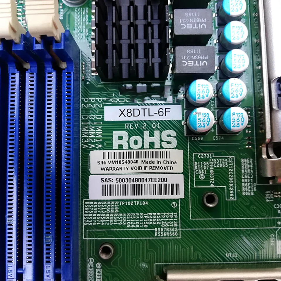 SuperMicro X8DTL-6 X58 LGA1366 DDR3 서버 마더보드 하게 작동 고퀄리티