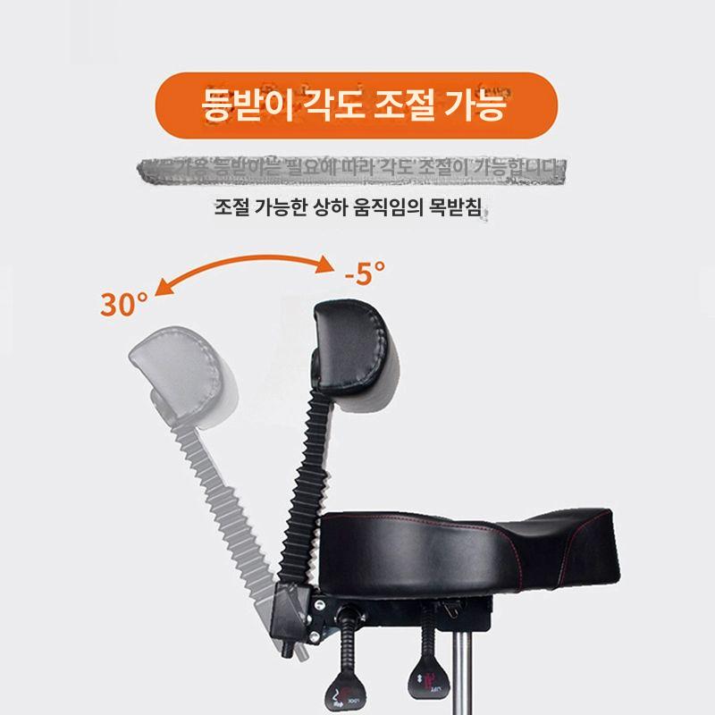 높이조절 체어 유압 패딩 의자 팔걸이 인체공학적 사무용 사무실 소프트 시트 하이백 - 상세 이미지 5