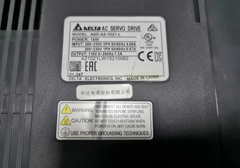 리퍼 A2 서보 드라이브 ASD-A2-1021-L 1kW