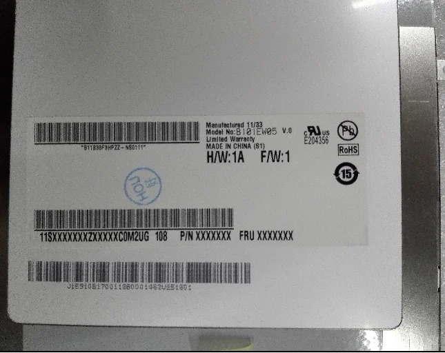 AUO LCD 스크린 오리지널 모델 B101EW05V.0 10.1 인치