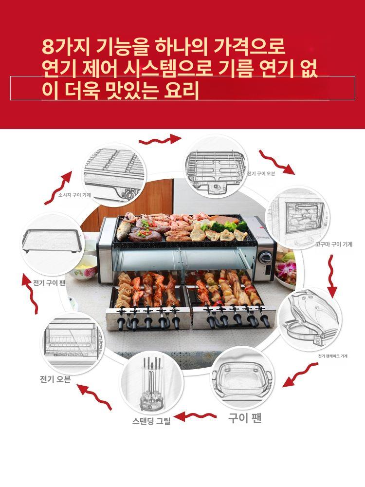 상업용 구이기 로스터 오븐 자동회전 꼬치 로스팅 전기 온도 가스 직화 머신 - 상세 이미지 3