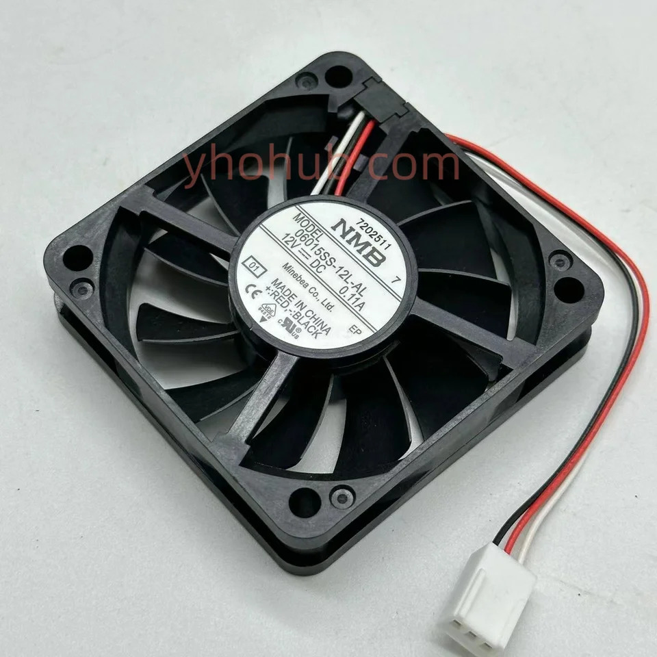 NMB-MAT 06015SS-12L-AL DC 12V 0.11A 60x60x15mm 3 선 서버 냉각팬