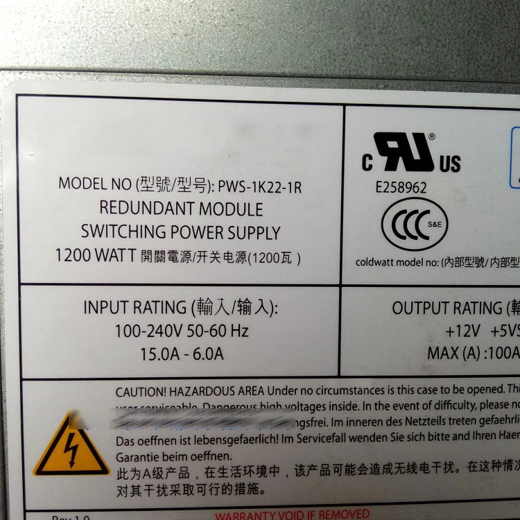 PWS-1K22-1R 데스크탑 NF560D2 1200W 전원공급장치 전체 리퍼