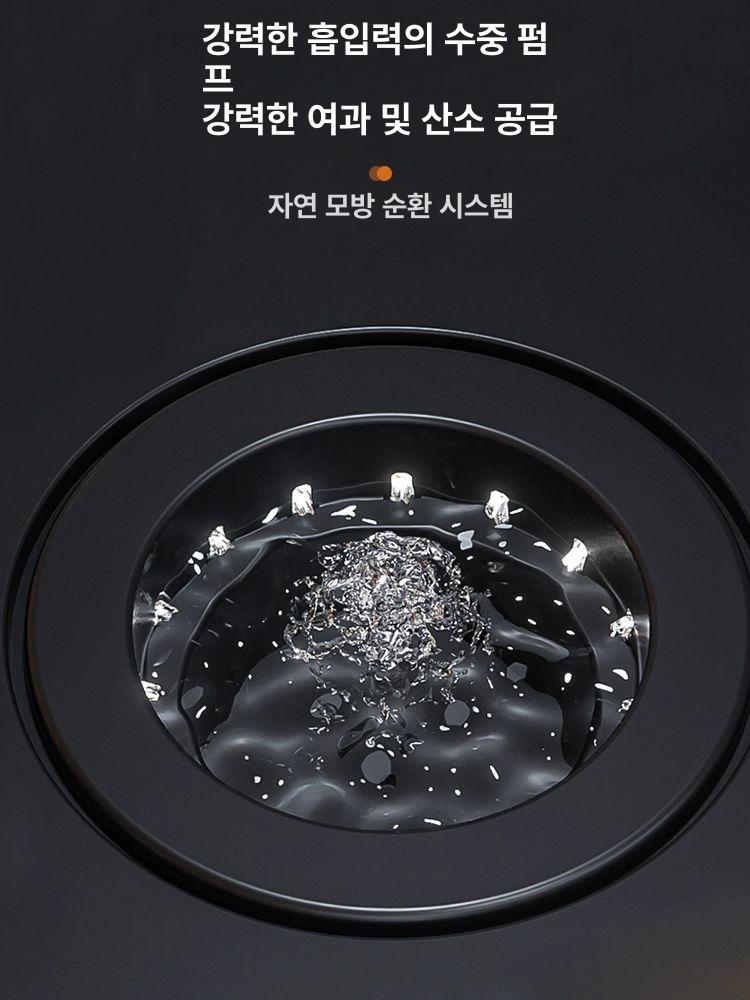 작은 수족관 투명유리 데스크톱 수경 탱크 그릇 수조 장식용 아크릴 직사각형 조명 - 상세 이미지 3