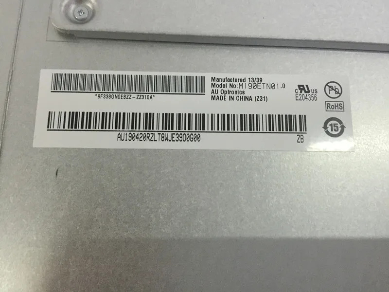 오리지널 AUO19 인치 LCD 화면 M190ETN01.0/ M190EG02 V.9/G190ETN01.0