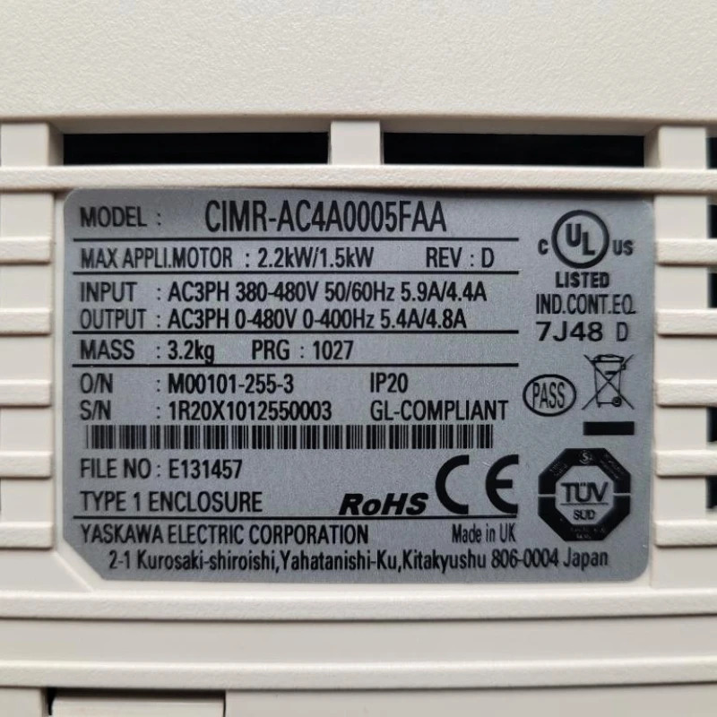 CIMR-AC4A0005FAA Yaskawa 인버터