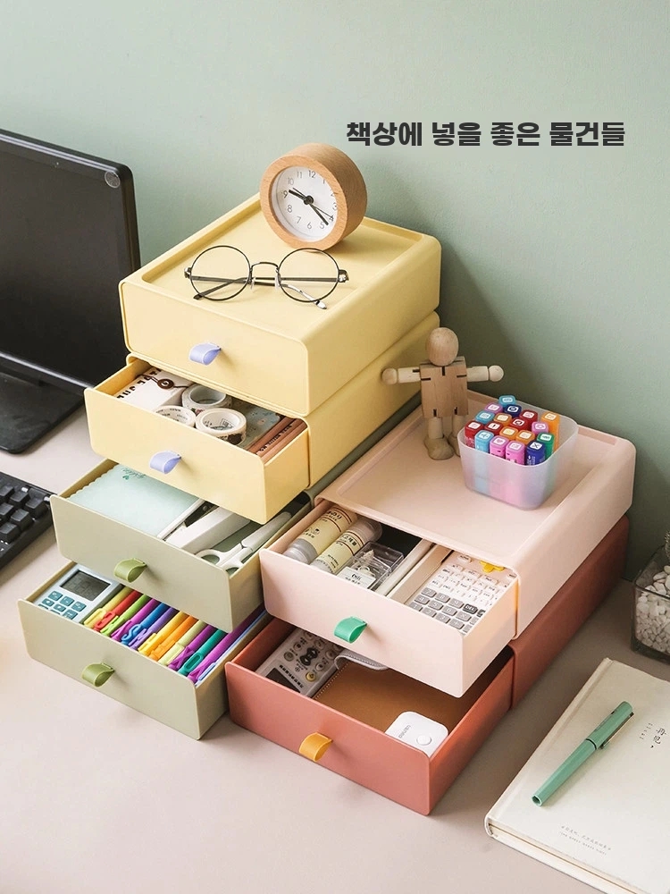 소품정리함 서랍형 정리함 책상 플라스틱서랍장 사무실 - 상세 이미지 5