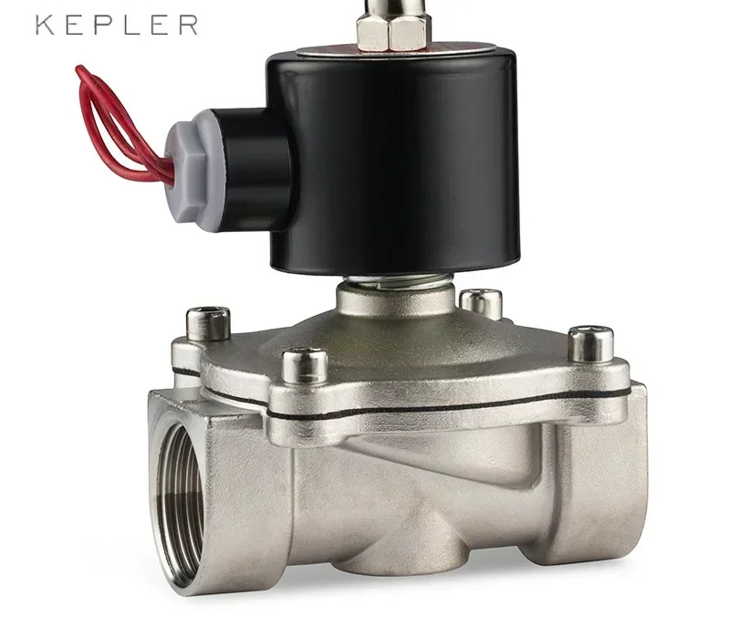 KP2W-P 정상 304 스테인리스강 솔레노이드 밸브 워터 에어 AC220V DC24V