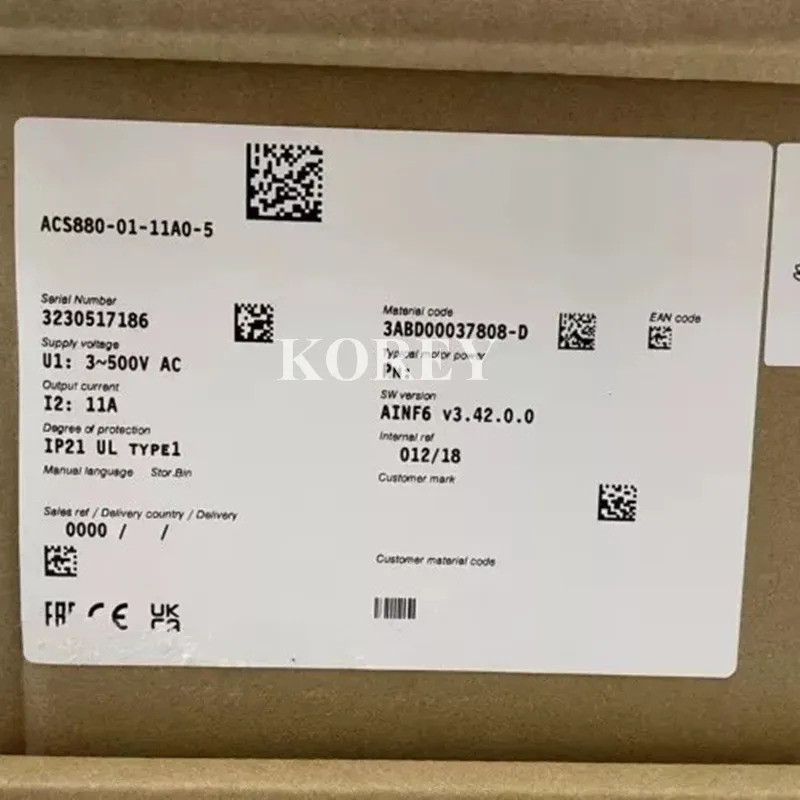 ACS880 3상 인버터 ACS880-01-11A0-5
