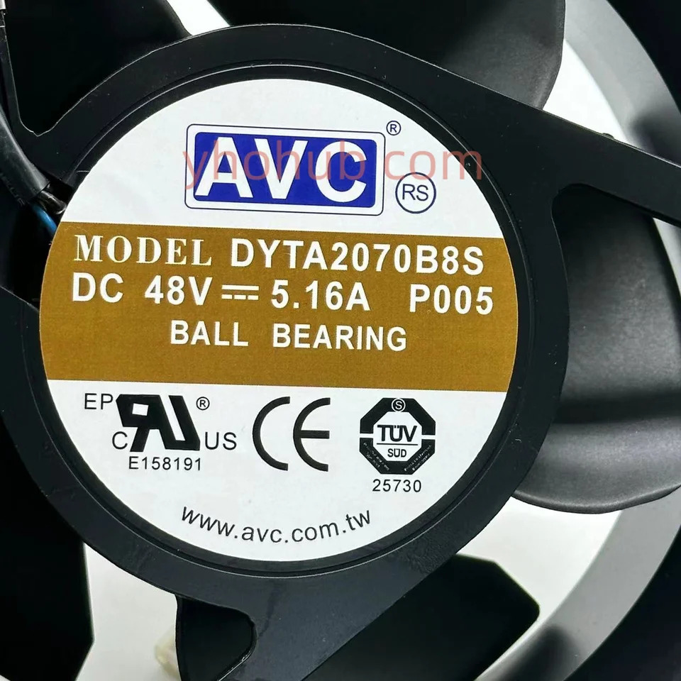 C DYTA2070B8S P005 서버 냉각팬 DC 48V 5.16A 200x200x70mm 4 선