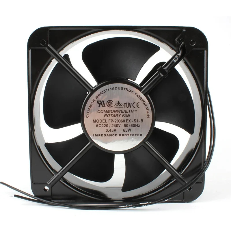 COMMON FP-20060EX-S1-B 2핀 서버 냉각팬 AC 220V 0.45A 200x200x60mm