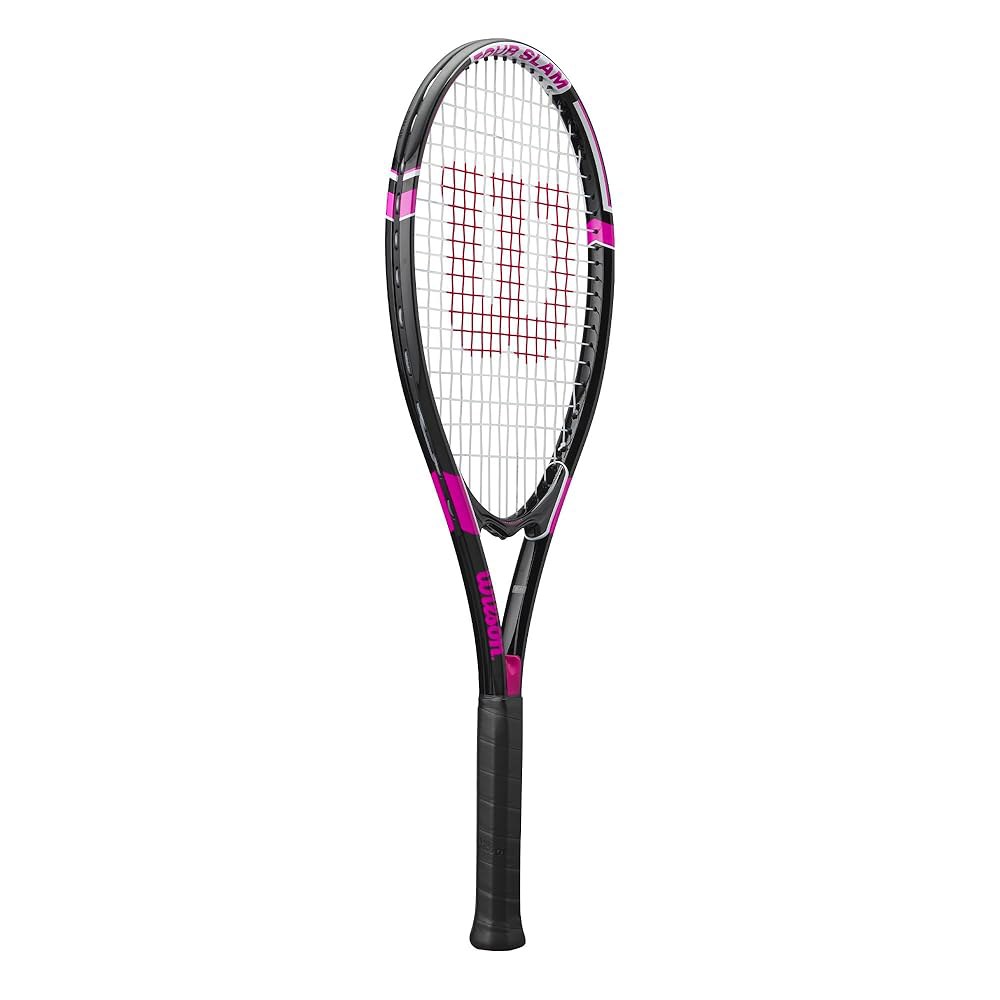 Wilson Tour Slam 성인용 테니스 라켓 그립 6.4cm(2-4 블랙/핑크 1/4인치) - 사이즈 - 상세 이미지 2