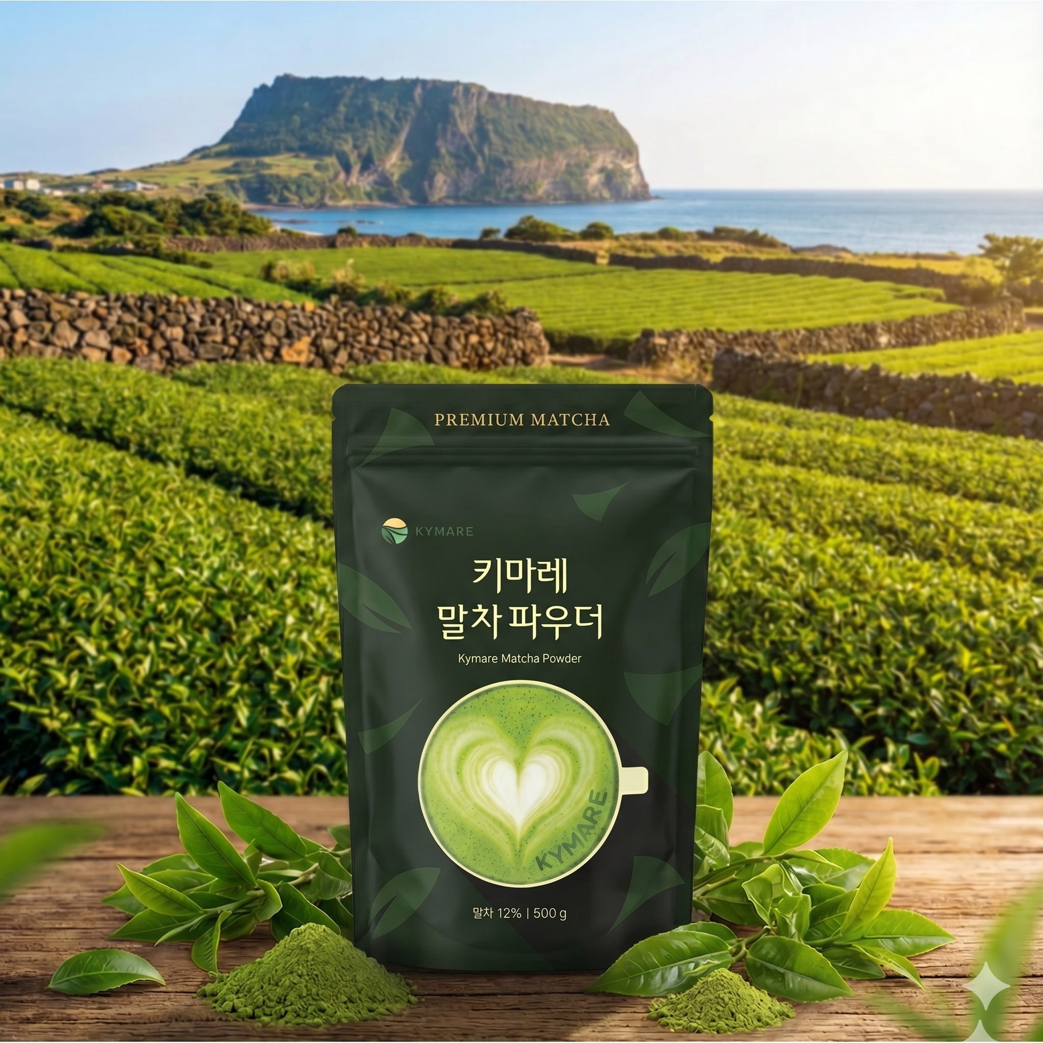 키마레 말차파우더 500g 라떼 베이킹 분말 믹스 가루 녹차 차이 제주도 말차 12% 이미지 6