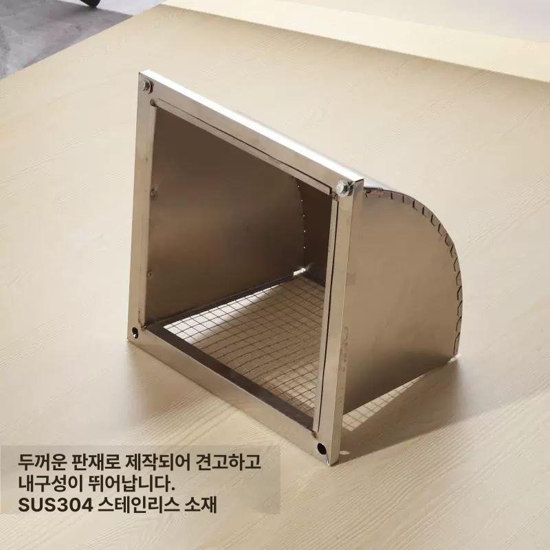 덮개 실외 상가 후드 주방 업소용 환풍기 비가림 사각형 상업용 스텐 환풍구 - 상세 이미지 2