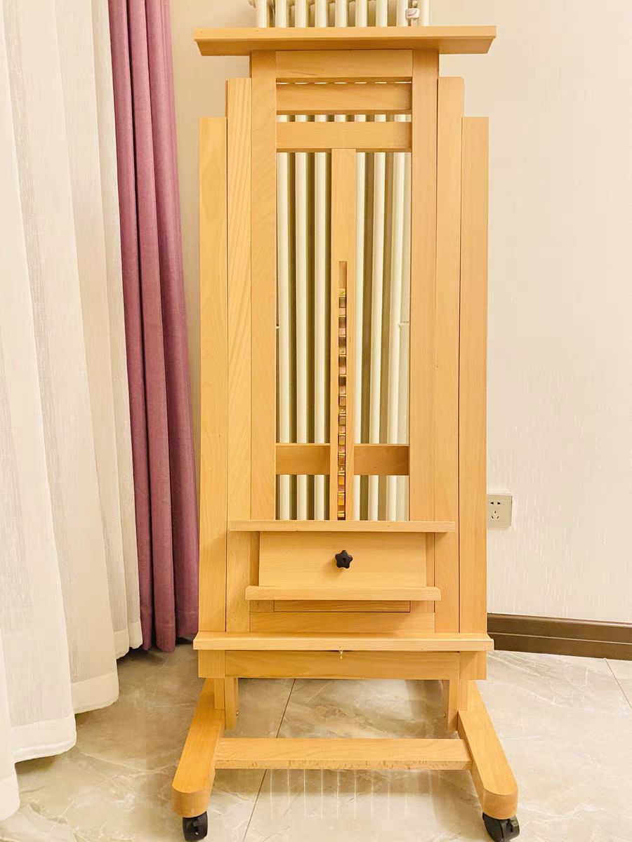 조절식 원목모니터받침대 거치대 랙 듀얼모니터받침대 대형모니터받침대 모니터선반 - 상세 이미지 4