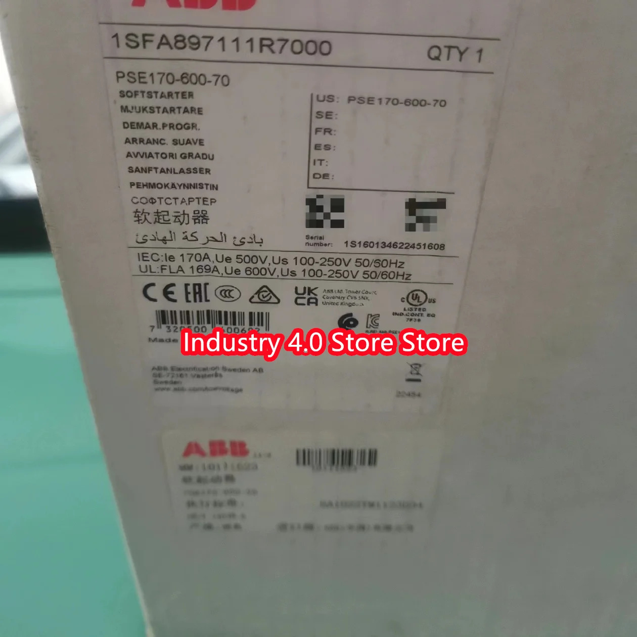 PSE85-600-70 소프트 스타터 오리지널 1SFA897108R7000
