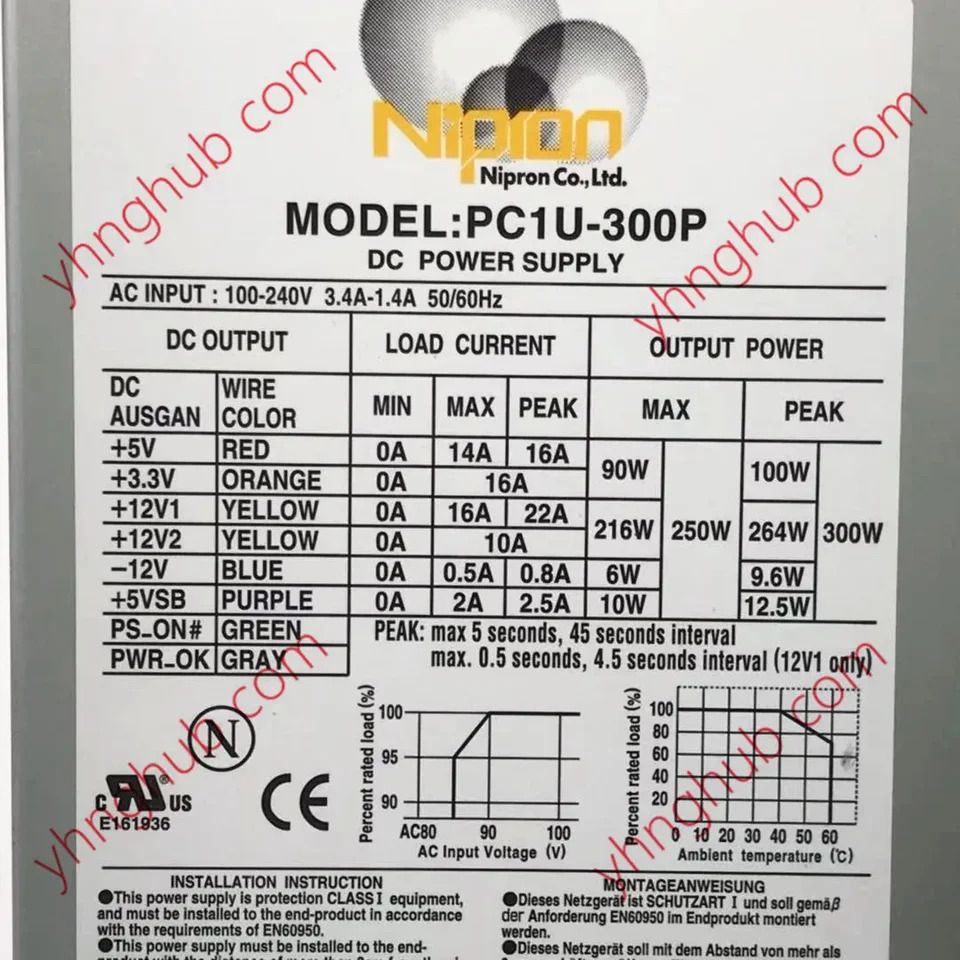 Nipron PC1U-300P 서버 전원공급장치 300W