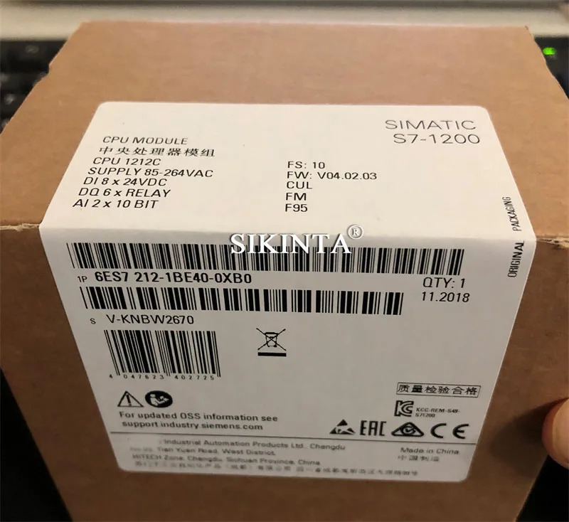 S7-1200 새 CPU 모듈 6ES7212-1BE40-0XB0 완전히 리퍼