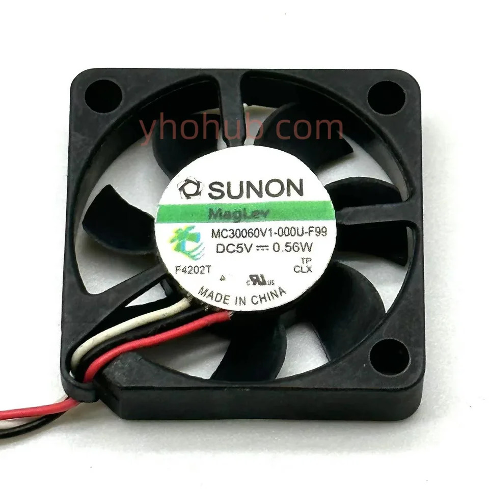 SUNON MC30060V1-000U-F99 3 선 서버 냉각팬 DC 5V 0.56W 30x30x6mm