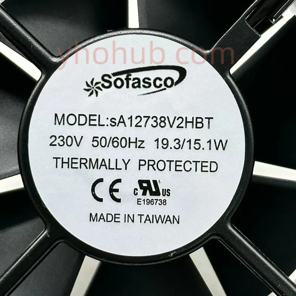 Sofasco 서버 냉각팬 SA12738V2HBT AC 220V 15.1W
