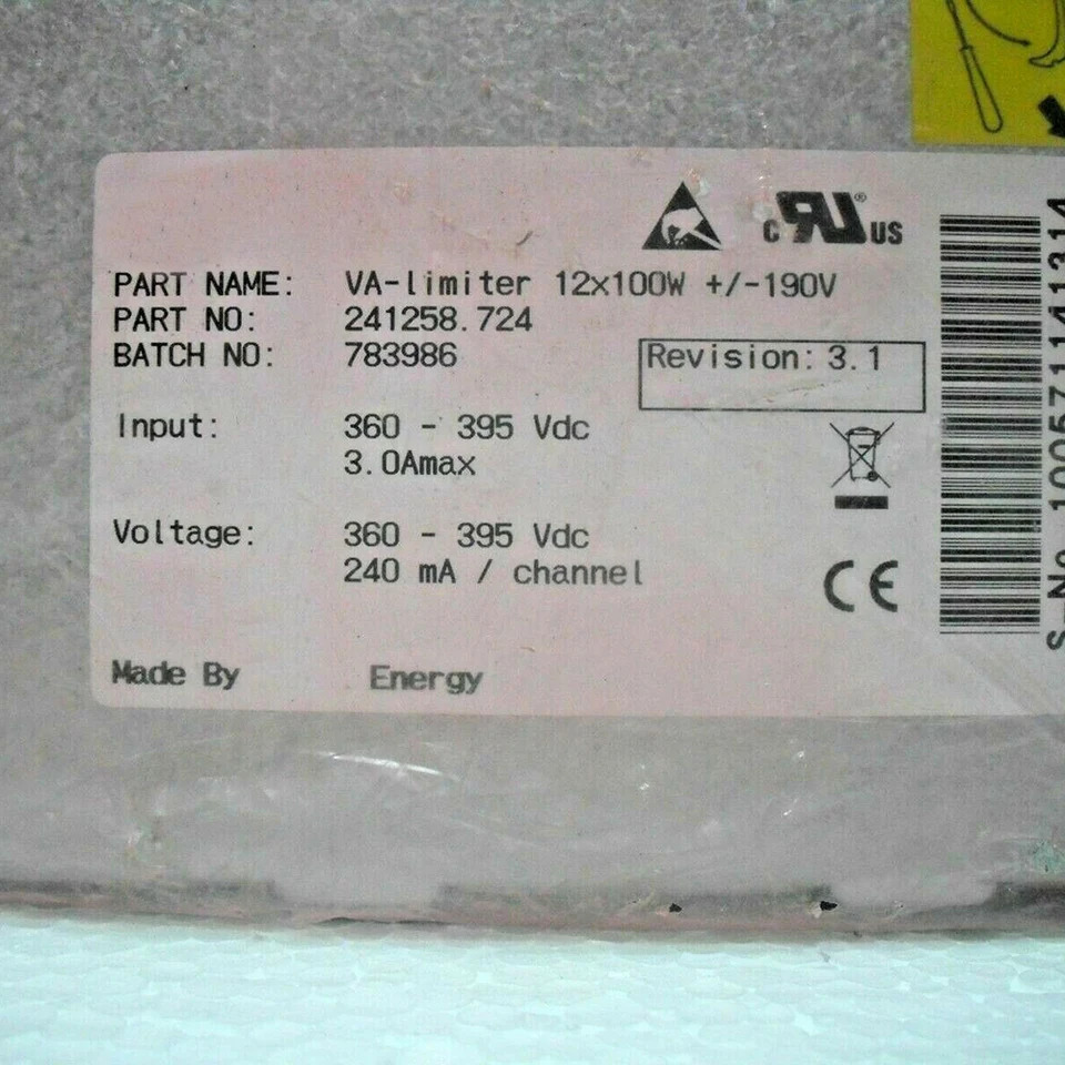 Eltek 전원공급장치 모듈VA-리미터 241258.724 미세 12x100w /-190V