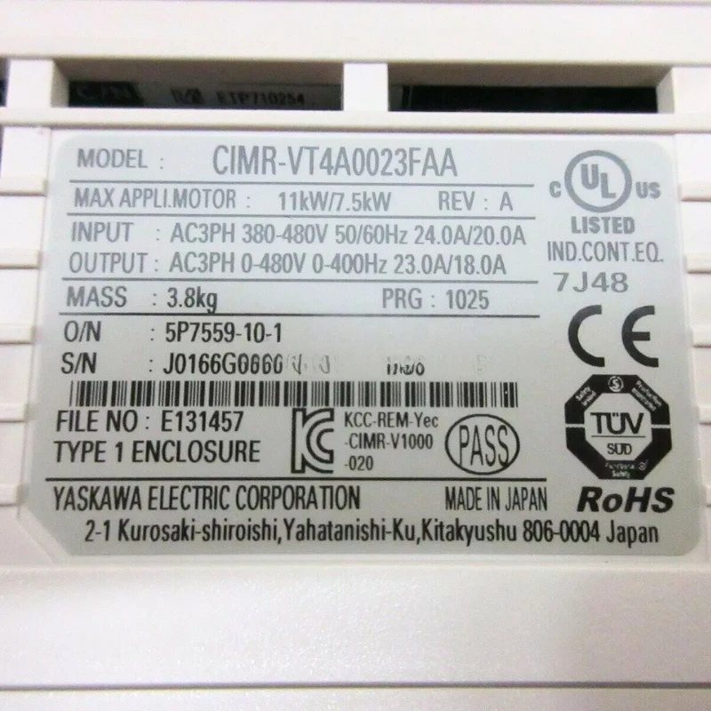 CIMR-VT4A0023FAA 야스카와 인버터 신