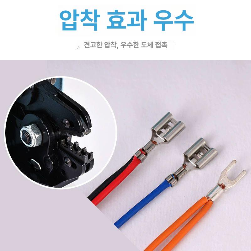 전동 자동압착기 유압식 펜치 전선 케이블 터미널압착기 압축기 배관 와이어 - 상세 이미지 5