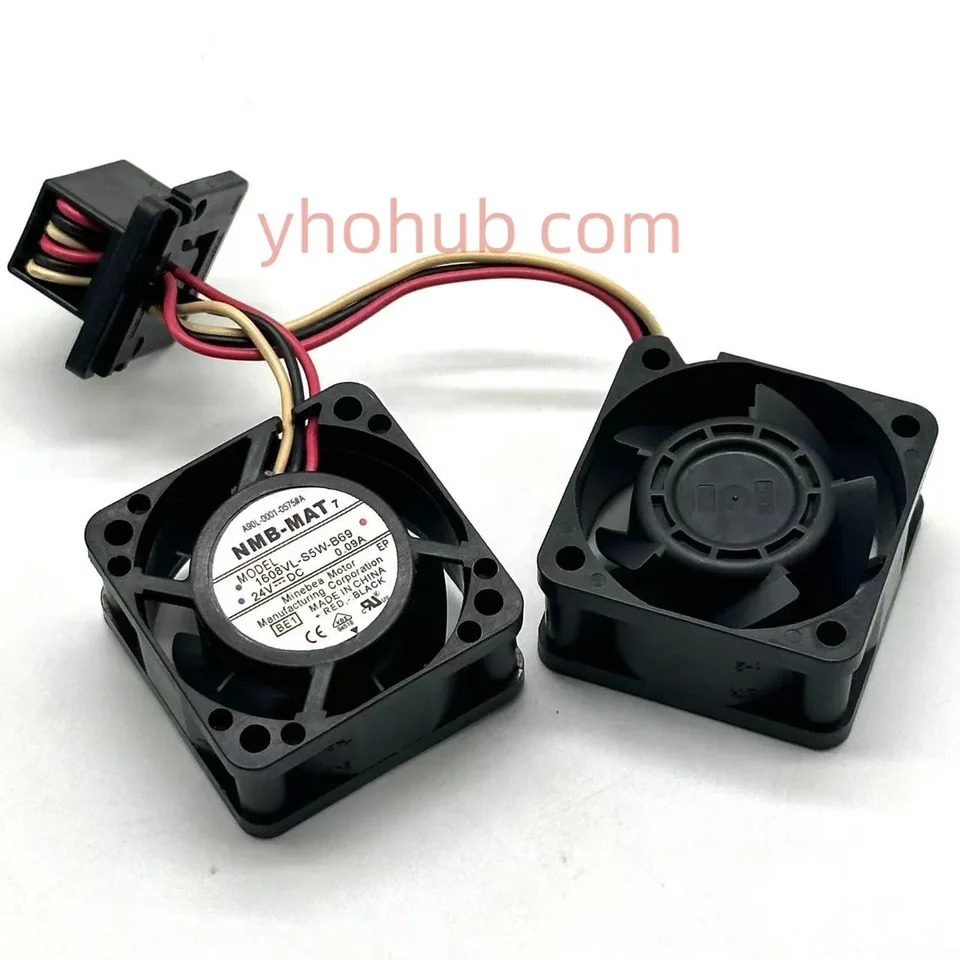 NMB-MAT 3 선 서버 냉각팬 1608VL-S5W-B69 DC 24V 0.09A mm