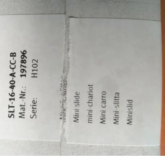 오리지널 SLT-16-40-A-CC-B 197896 SLT-6-20-P-A 170550 신