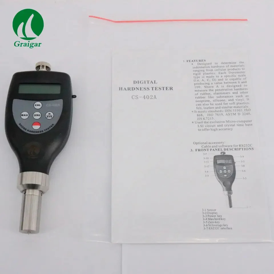 CS-402A 쇼어 A 경도 시험기 값 10-90 HA 해상도 0.1